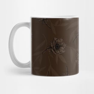 Anemone Field Brown Mug